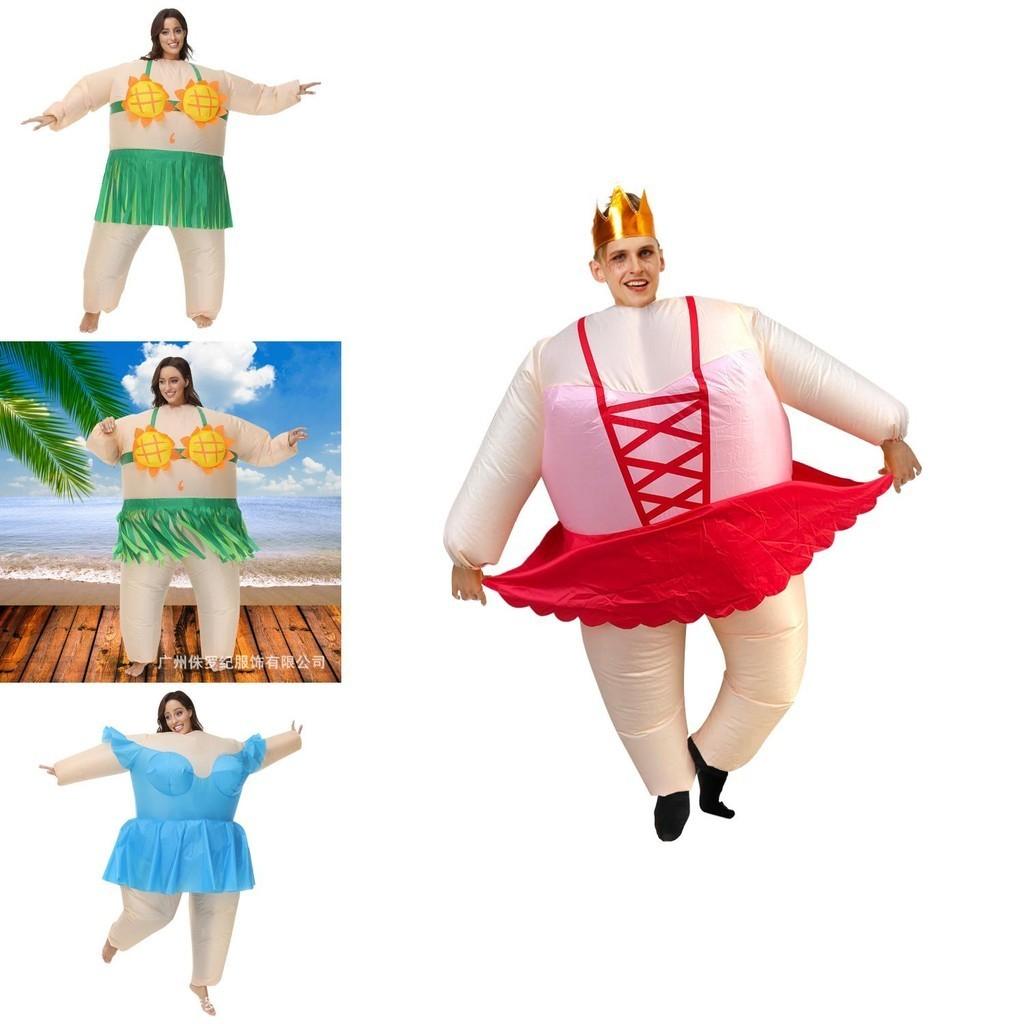 Costume da Clown Divertente Per Performance di Festa Costume Gonfiabile da Sumo Per Adulti e Bambini