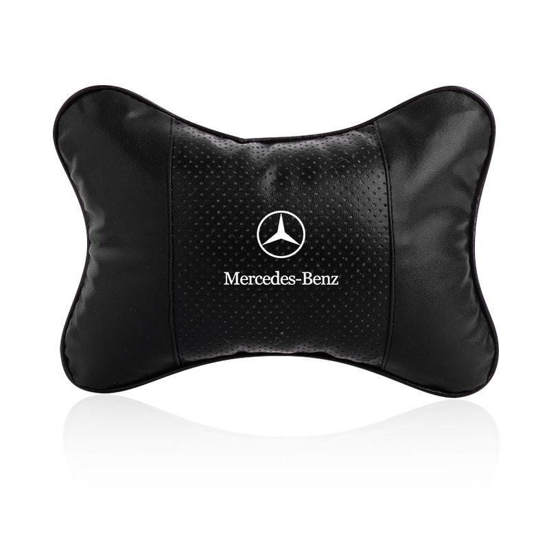 Bilsete Nakkestøtte Auto Logo Nakkepute Biltilbehør For Mercedes-Benz AMG C500 C200 C300 A B C E GLA CLA GLK GL ML GLE W204 W205 W203 W211