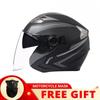 BLD Bailide Casco 3/4 Medio Motocicleta Doble Lente Ciclismo