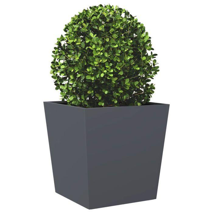 VidaXL Anthracite Planter 50x50x50 Cm Steel, Outdoor Planter, Flower Box, Garden Box, Planter of 851070