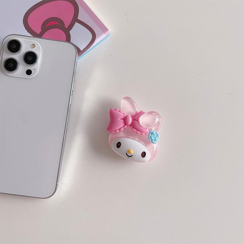 Cartoon Cute Phone Airbag Holder Korean Ins Style Luminous Puppy Small Library Back Sticker Expandable Desktop Watching Dramas
