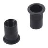 20Pcs Carbon Steel Zinc-Plated Threaded Insert Nut Black Knurled Nuts High Quality Flat Head