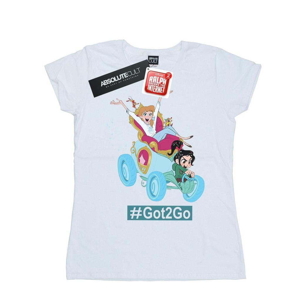 Disney Womens/Ladies Wreck It Ralph Cinderella And Vanellope Cotton T-Shirt