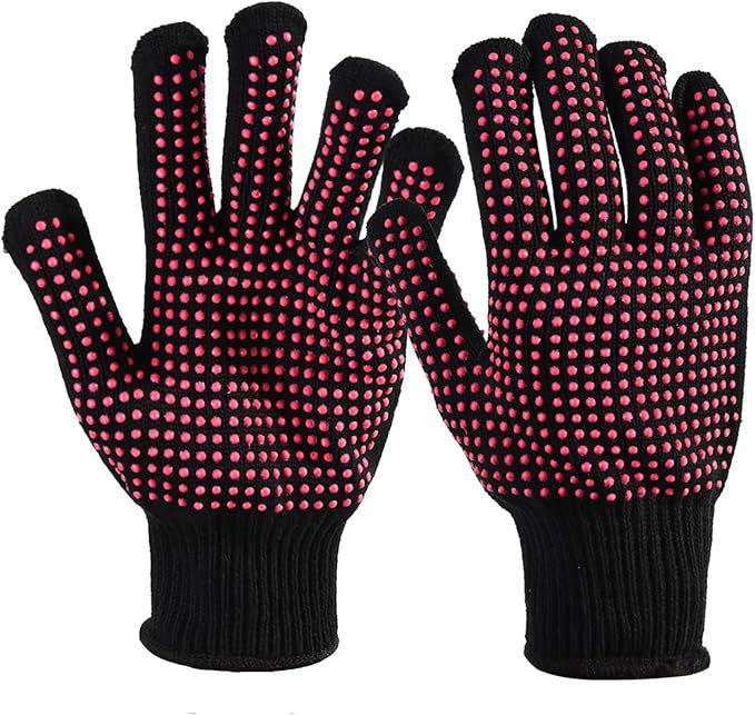 Customizable Anti-Scald Hairdressing Gloves for Hair Straighteners & Curling Irons