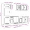 8 Piece Kitchen Cabinet Set Kalmar Concrete Grey Particleboard