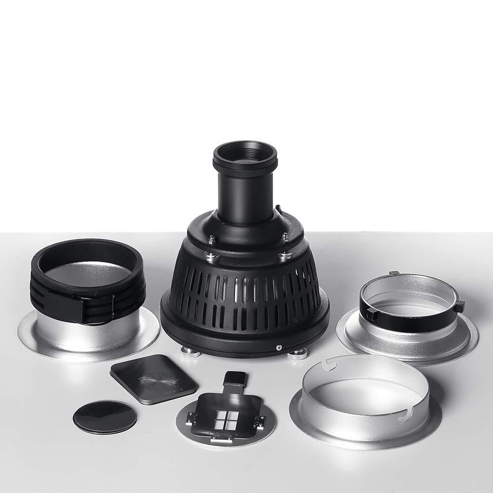 AMBITFULAL-16 Focus Conical Snout Optical Condenser Art Beam Light Cylinder with Bowens Mount Special Effects Shape and Color Gel, with Aperture Ring