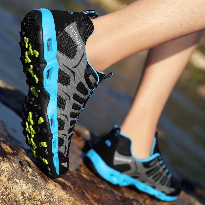 Men's Casual Shoes Male Summer Shoes Mesh Breathable Men's Outdoor Sneakers Rubber Sole Men's Hiking Shoes