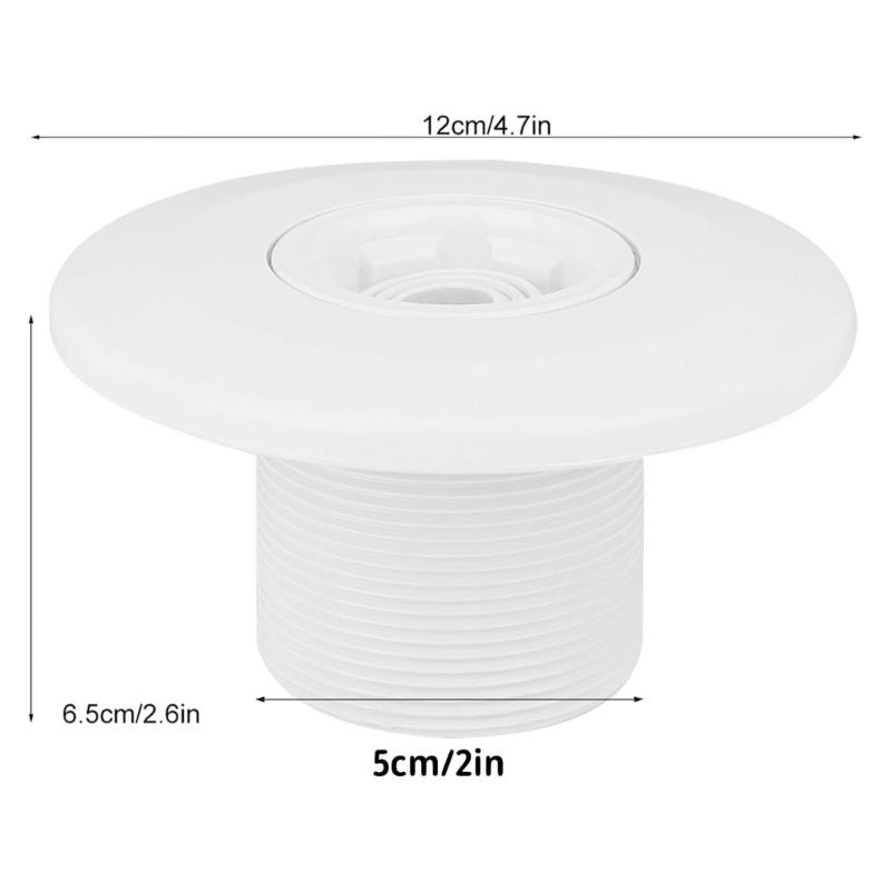 Adjustable Pool Jets Nozzle Pool Flow Inlet Fitting Pool Inlet Fittings Plastic Texture Replacement Nozzle for Pool