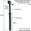 Hydraulic Shock-Absorbing Seatpost for Mountain Bikes - Multiple Sizes Available