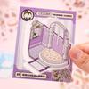 8 scenes in 1 Kawaii cartoon 2.5D miniature scene mini sticker book visual stacking and pasting DIY scrapbook deco sticker