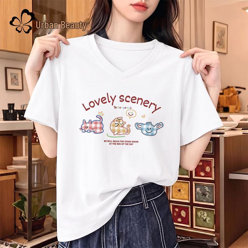Women s Antibacterial Cool-Touch V-Neck Loose Fit T-Shirt 2XL