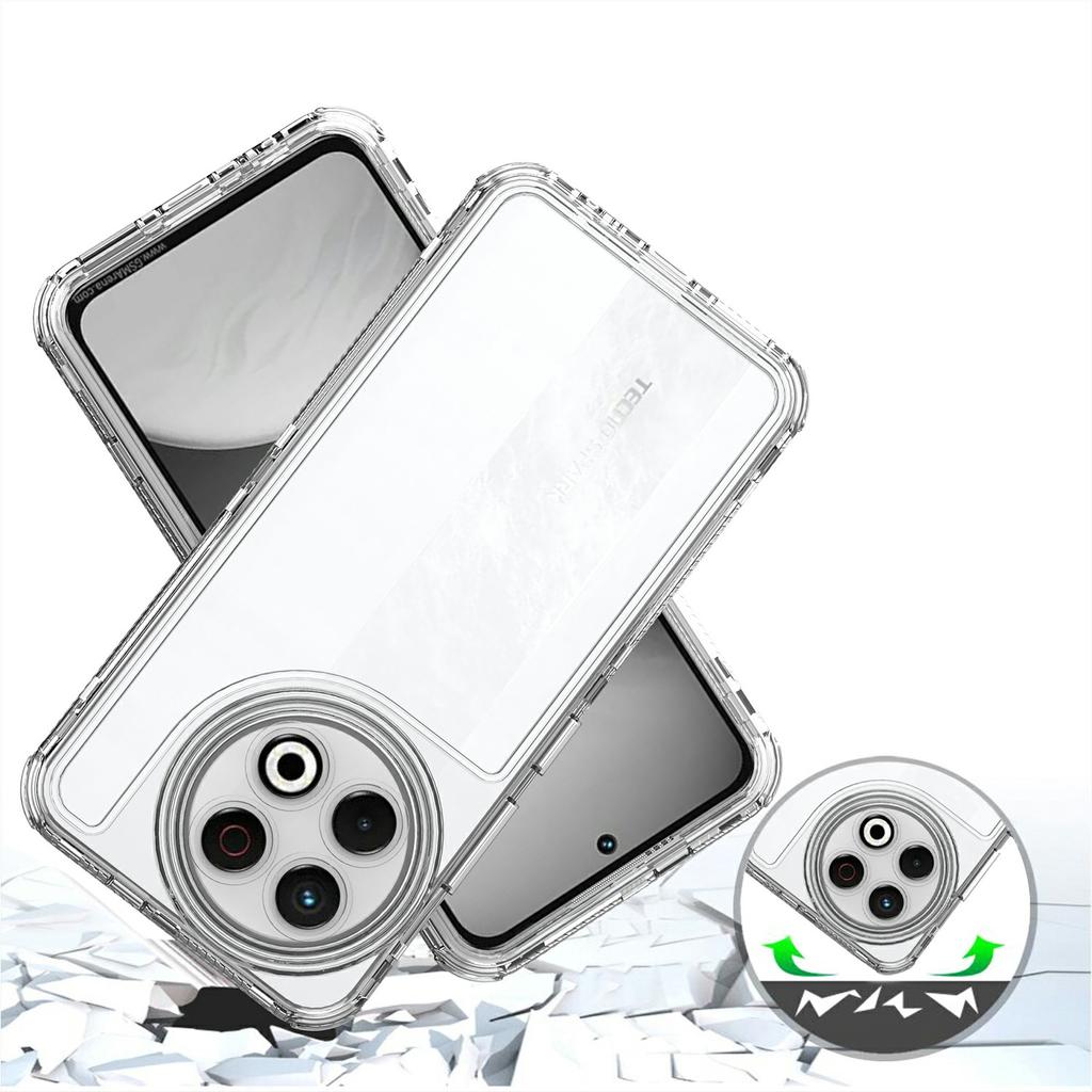 For TECNO Spark 30 Pro 4G Case 3 in 1 Detachable Anti Drop Clear PC + TPU Phone Back Cover