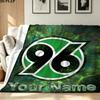 1PC Hannover 96 Custom Name Patterned Flannel Blanket Suitable For All Seasons for Home Decor Warmth and Comfort Gifts Holiday Present