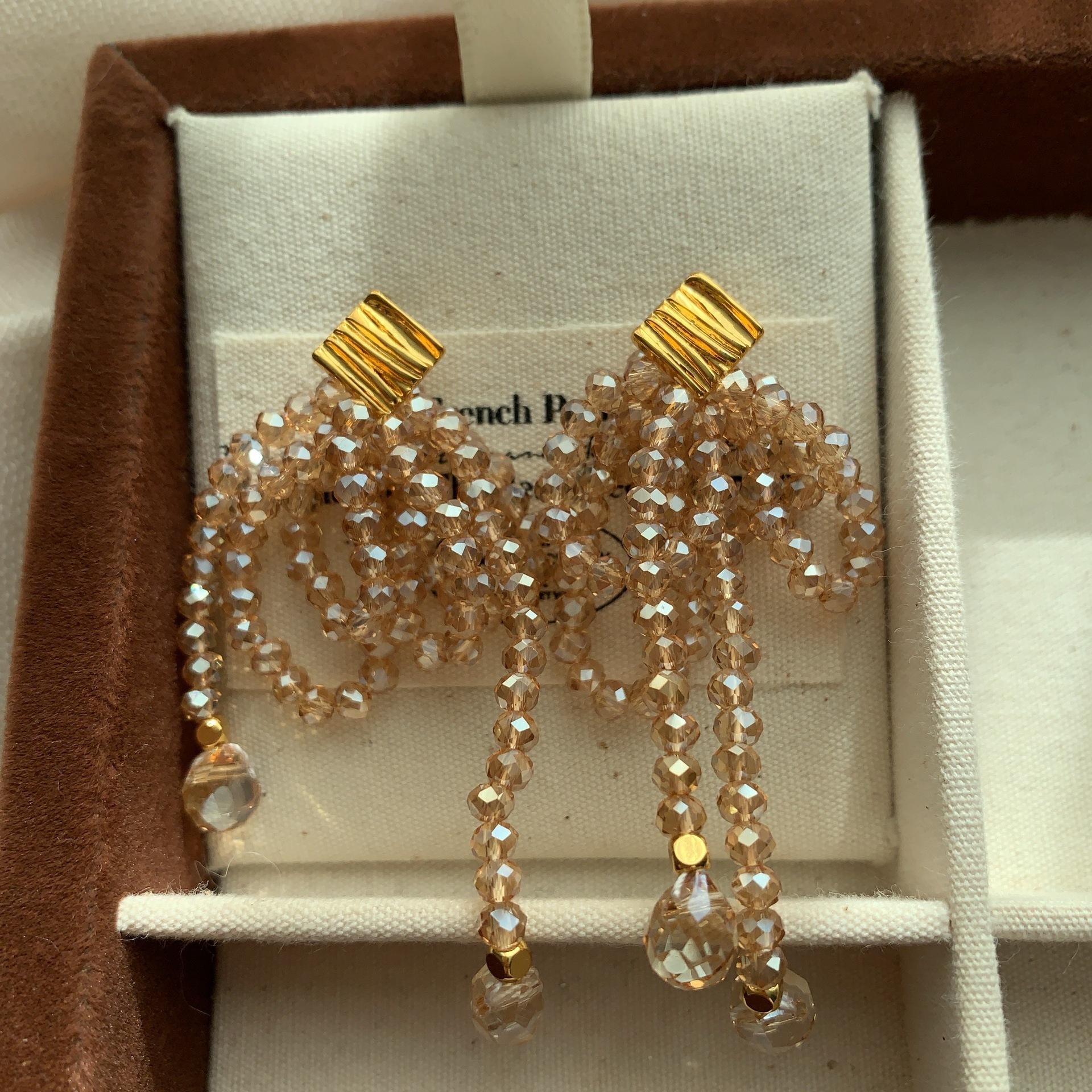 

French Multi-Layer Pearl Fringed Ear Buckle Earrings, Court Style, Extravagance, Autumn And Winter Temperament, Versatile Earrings, Light Luxury