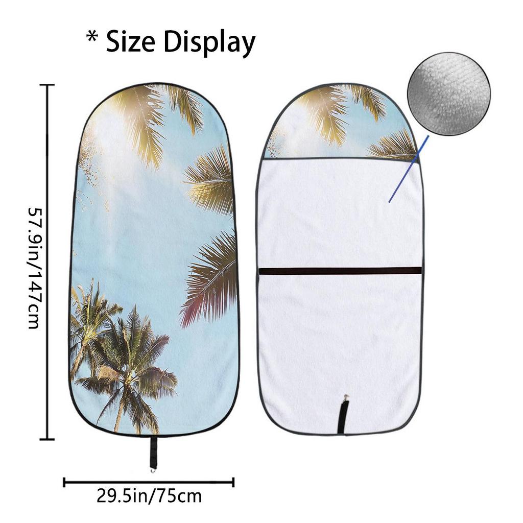 Universal Car Seat Towel Cover: Front Seat Protector for Gym, Workout, All Seasons - Fits Most Vehicles