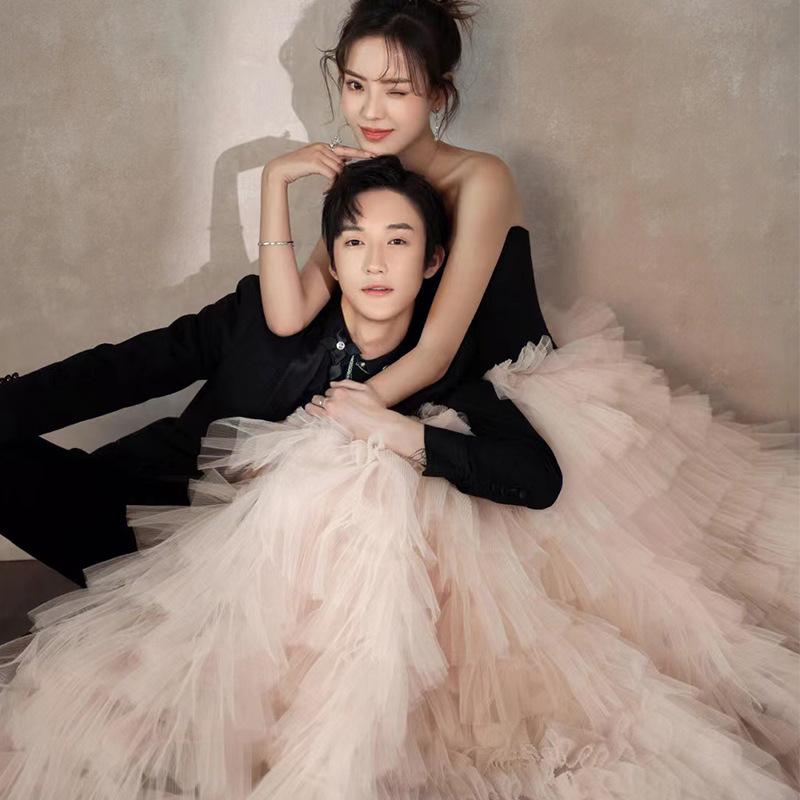 

2025 легкое свадебное платье новое платье одежда корейская версия фото путешествие французское ретро юбка-торт XXXL