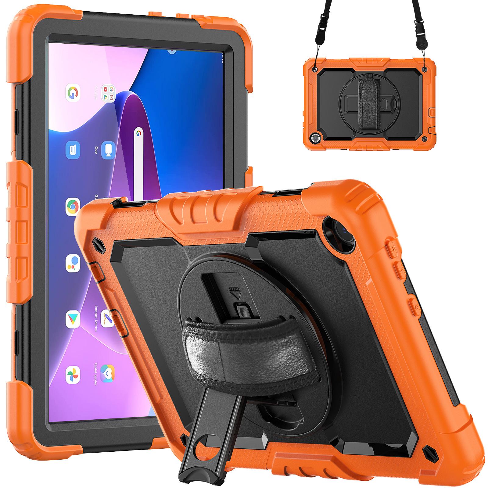 

360 Rotatable Kickstand Armor Case For Lenovo M10 Gen 3 2022 10.1 inch TB-328FU TB-328XU With Screen Protector Heavy Duty Cover M10 Gen3 TB-328FU XU