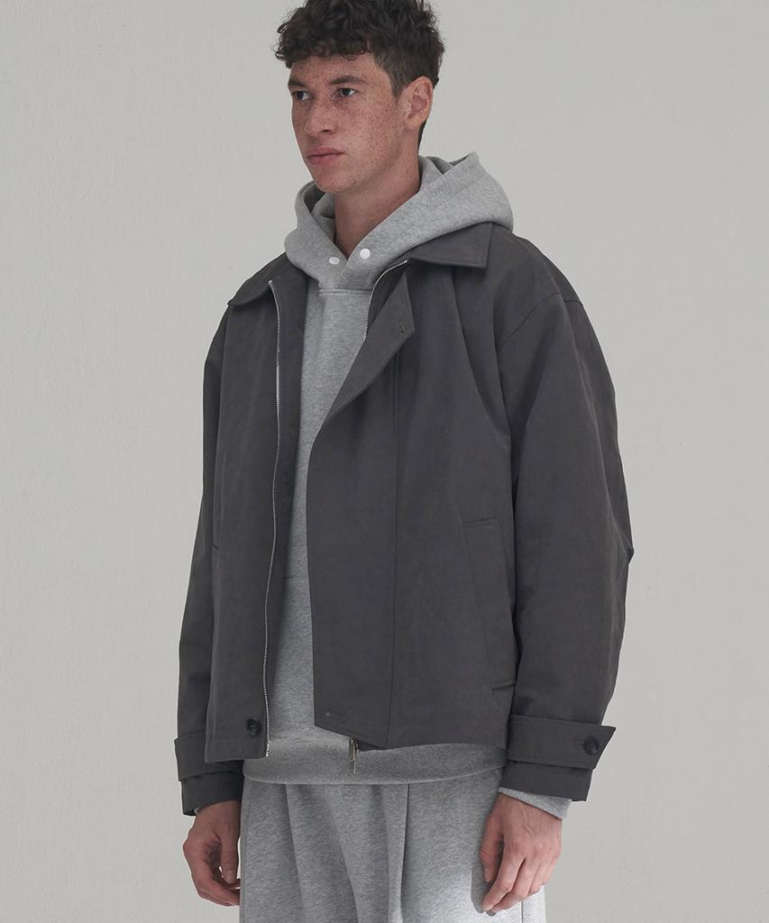 Wmc Npc Placket Jacket_Charcoal Grey