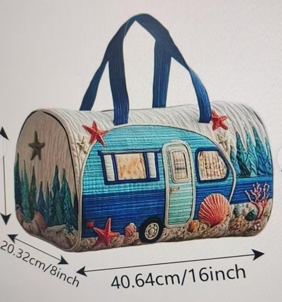 3D VW Bus Retro Travel & Gym Bag: Trendy Short-Distance Fashion