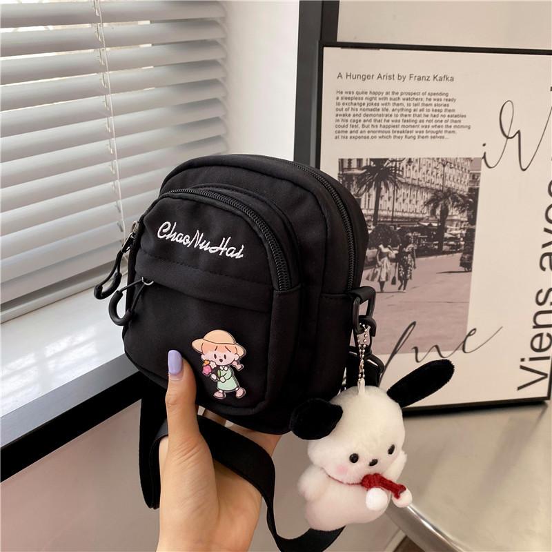 2025 Summer New Messenger Bag Cute Cartoon Korean Go Out Portable Bag Change Bag Messenger Mobile Phone Bag