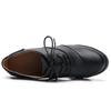EOFK Damen Pumps Echtes Leder Lammfell Büro Quadratisch Runder Zeh Hohe Absätze 7cm Plateau Damen Derby Schuhe