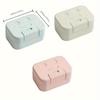 3pcs Portable Plastic Soap Case With Lid Rectangle Soap Box Holder For Travel Camping Gym Bathroom Accessory Easy-to-Clean