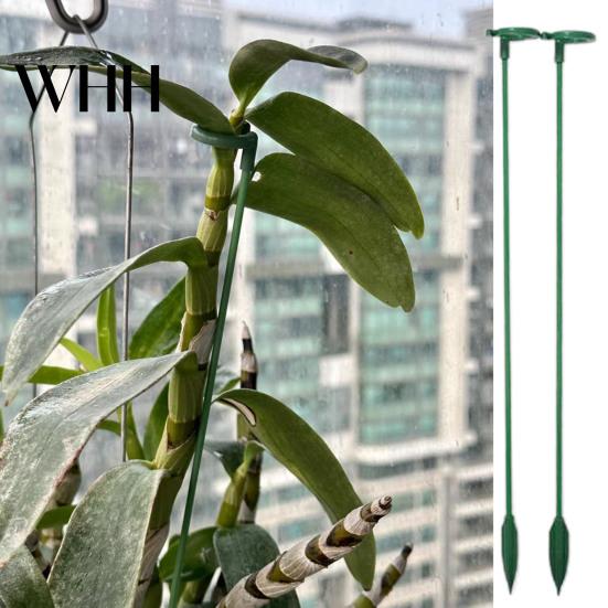Twist Prevention Plant Support Stake 10Pcs Stakes Slot Design Easy to Use Versatile Application Indoor Heavy Rain Flower Stand Outdoor Single