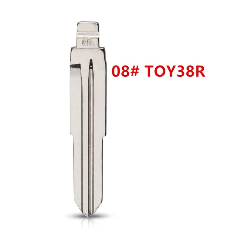 10pcs Metal Construction Key Blank for Vehicle Stable Performances TOY38R Universal Car Flip Remote Keys Blade Easy Install