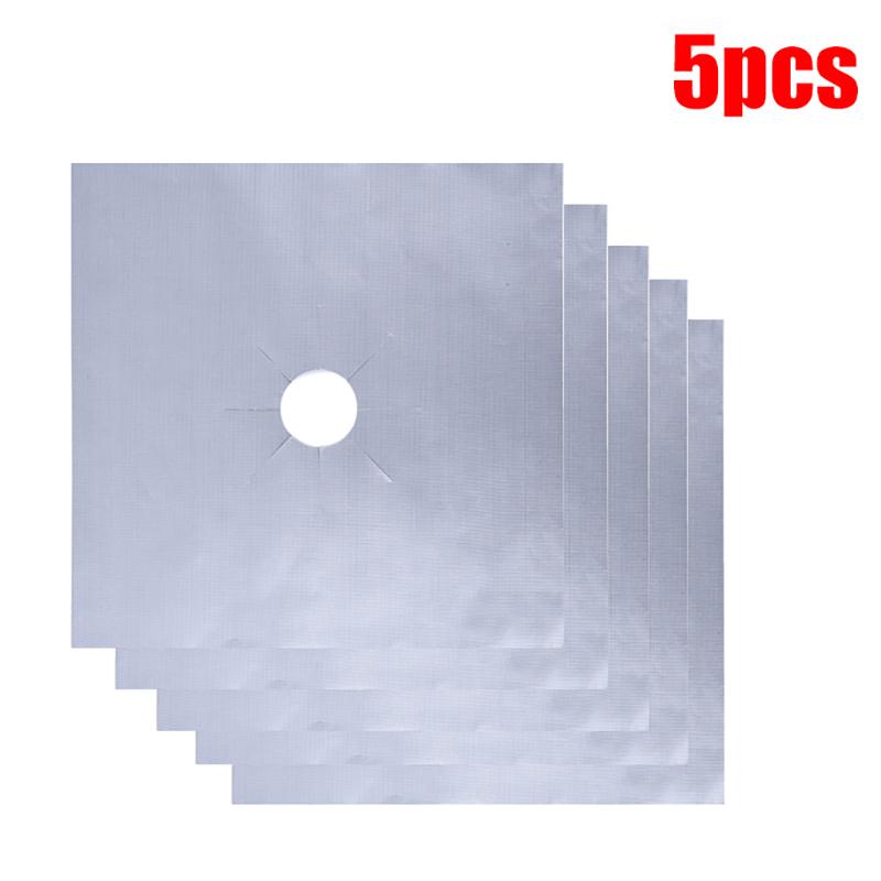 

1/5Pcs Square Gas Hob Protector Liner Oil-proof Mat Reusable Protection Pad Gas Stove Stovetop Protector Kitchen Accessories