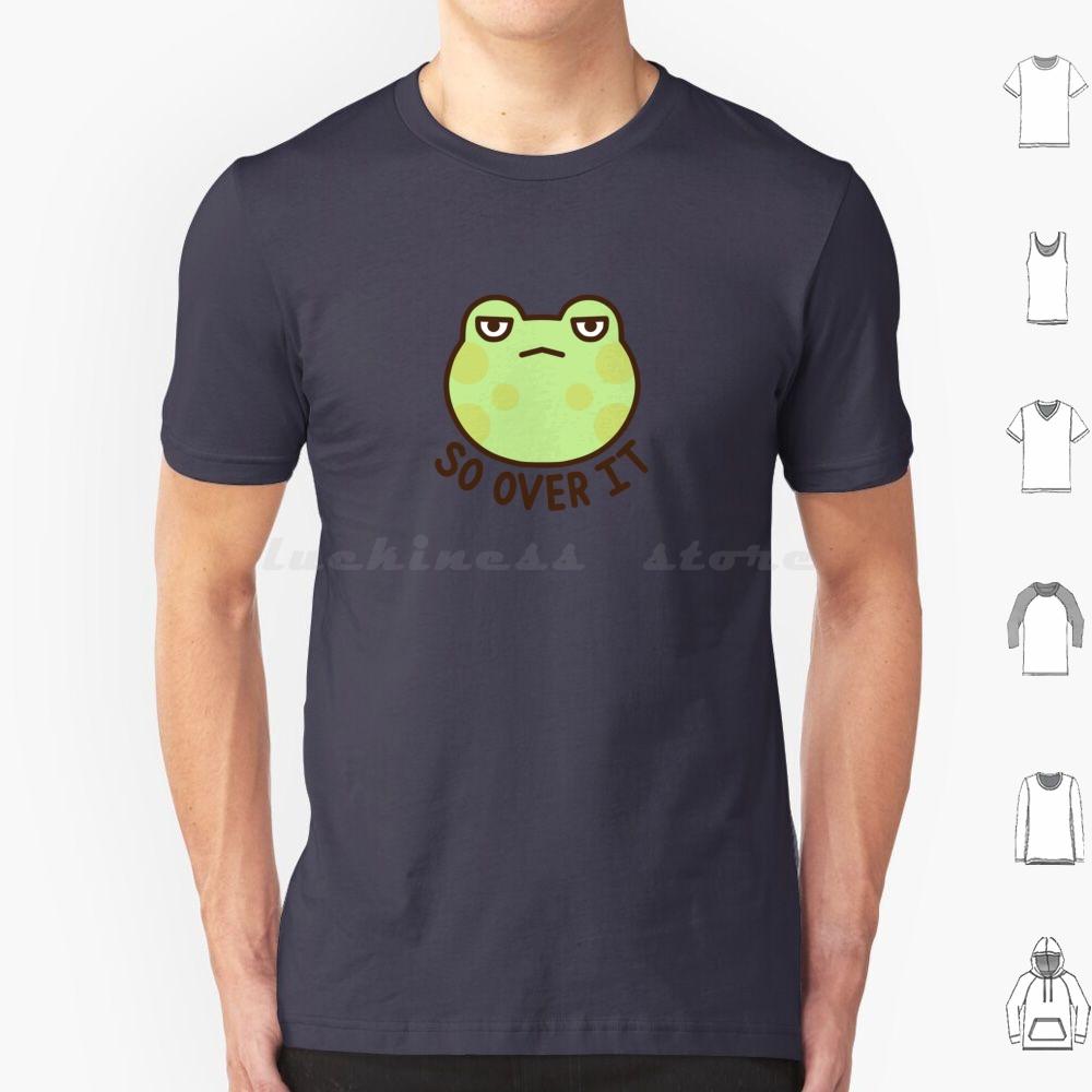 So Over It Frog T Shirt 6xl Cotton Cool Tee Frog Over It Meme Funny Frogs Cute Angry Animals Animal Green Goblincore