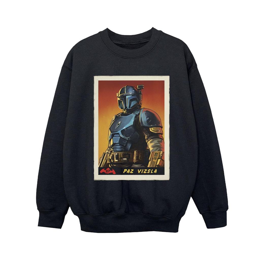 Star Wars Boys The Mandalorian Paz Vizla Card Sweatshirt