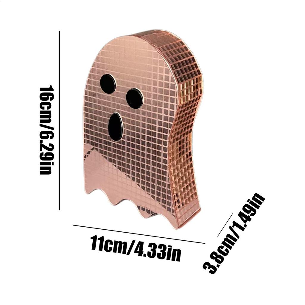 Halloween Ghost Decorations Halloween Acrylic Mirror Disco Ghost Decor Reflective Figurines For Holiday Indoor Kitchen Bar