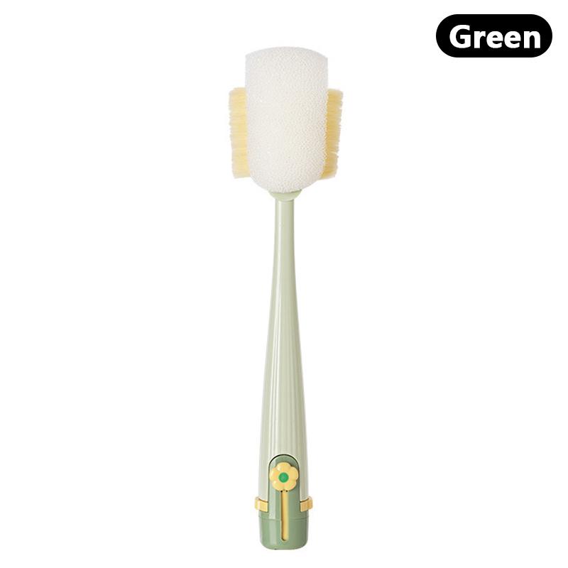 

Multifunctional 5 In 1 Cleaning Brush Tiny Bottle Cup Lid Detail Brush Straw Cleaner Tools Household Kitchen Cleaning Tools зелёный