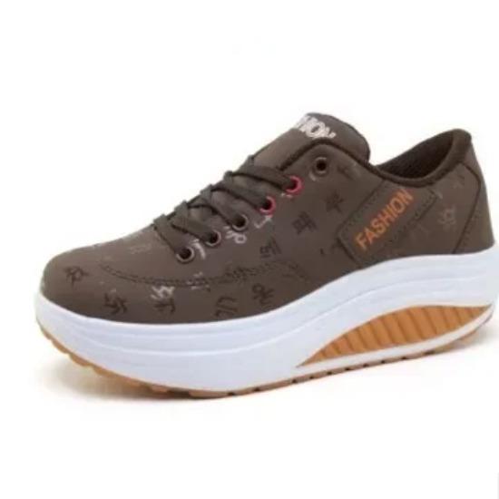 Fashion Casual Shoes for Women New Womens Sports Shoes Comfortable Leather Women's Thick-soled Running Shoes