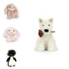 Kreativer Plüschtier-Schlüsselanhänger mit Hasen- und Katzenfiguren für Kinder, Geschenk und Sammlerstück, Spaß