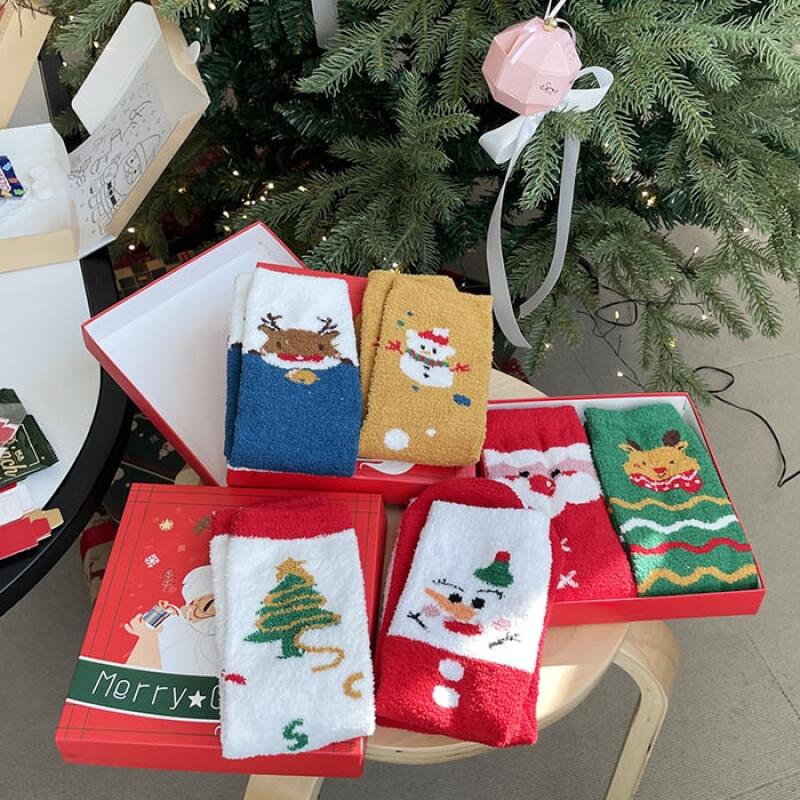 Christmas Set Sleep Socks 2-Piece Santa (1 Pair)