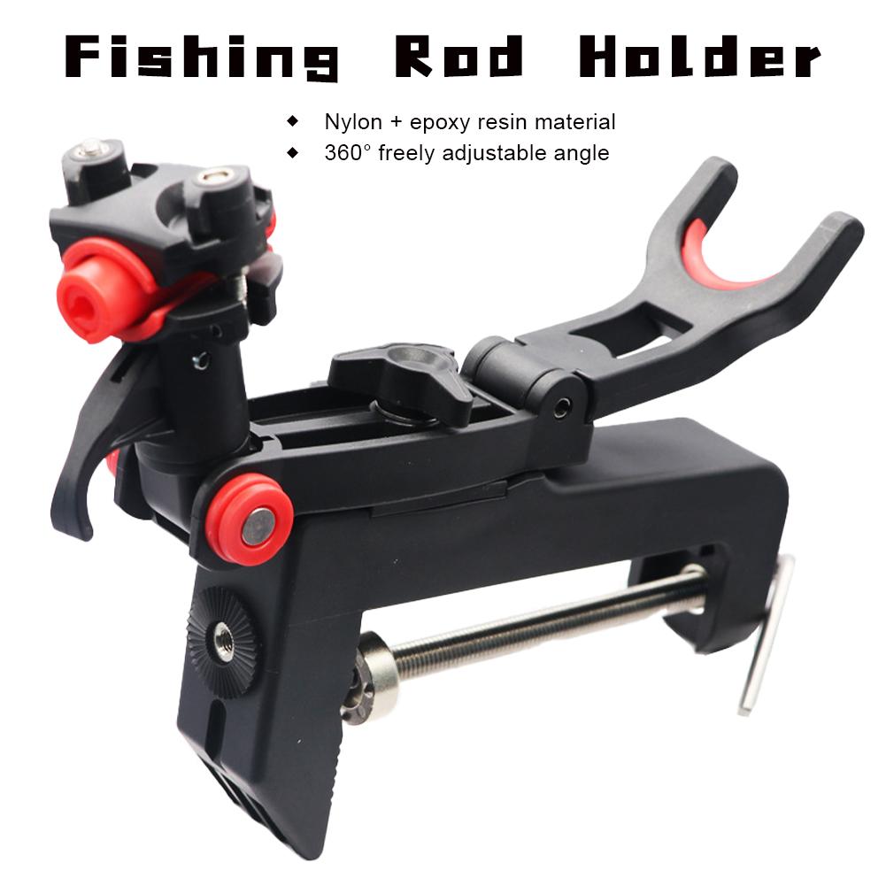 360° Adjustable Clamp On Fishing Rod Holder Quick Release Boat Fishing Pole Bracket Outdoor Fishing Gear Accessories