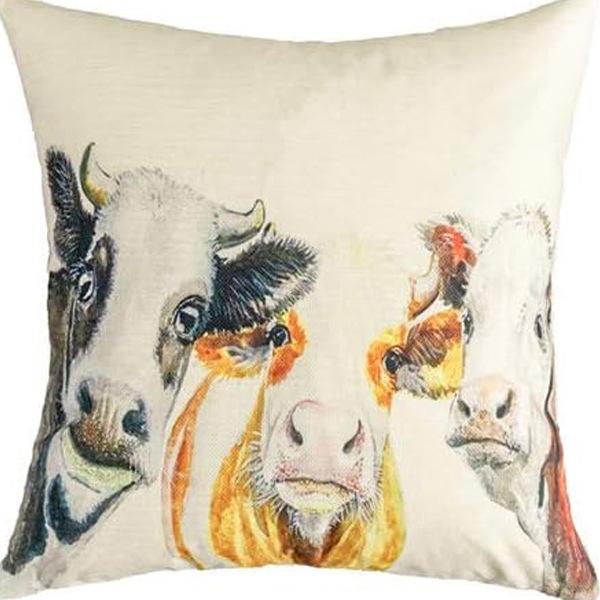 New Creative Cartoon Farmhouse Cow Animal Pillow Case Home Decoration Living Room Car Cushion