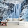 Custom 3D Photo Wallpaper Natural Scenery Snow Waterfall Wall Mural 3D Sticker Wall Paper For Bedroom Home Decor Wall Covering