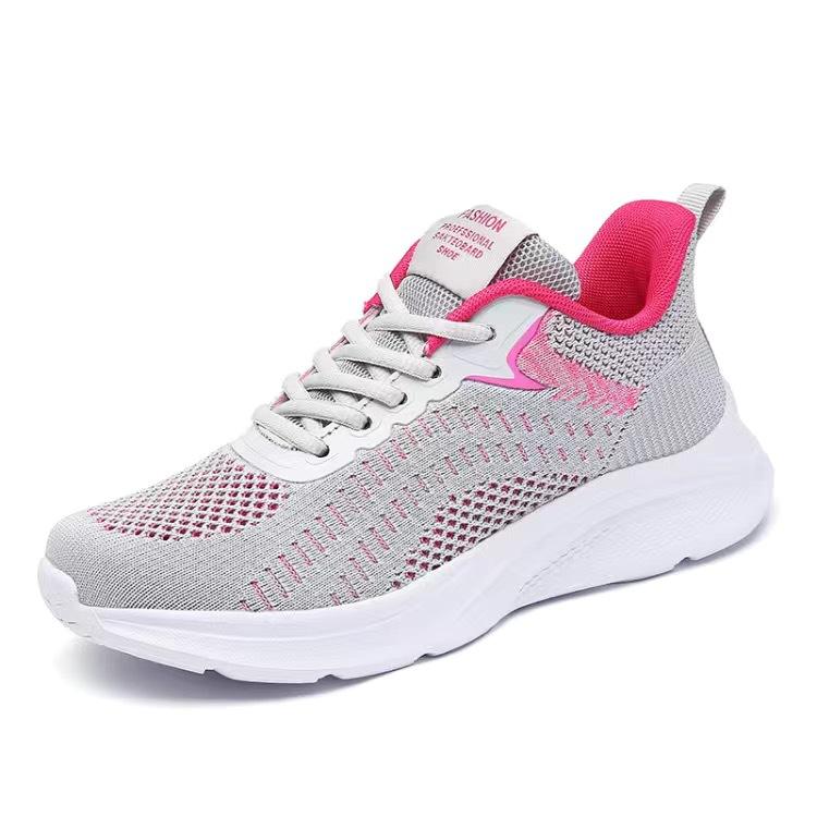 

2025 summer new women s shoes flying woven single shoes soft sole breathable mother shoes sports shoes large size shoes foreign trade 41