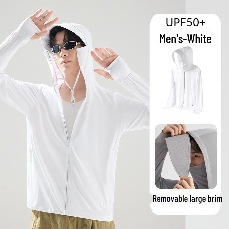 Unisex Outdoor UV Protection Clothing with Detachable Brim - UPF 50+ Breathable Summer Fishing Wear