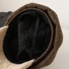 Octagon Hat Female Beret Autumn and Winter Style Fleece Warm Newsboy Hat Painter's Hat New Style