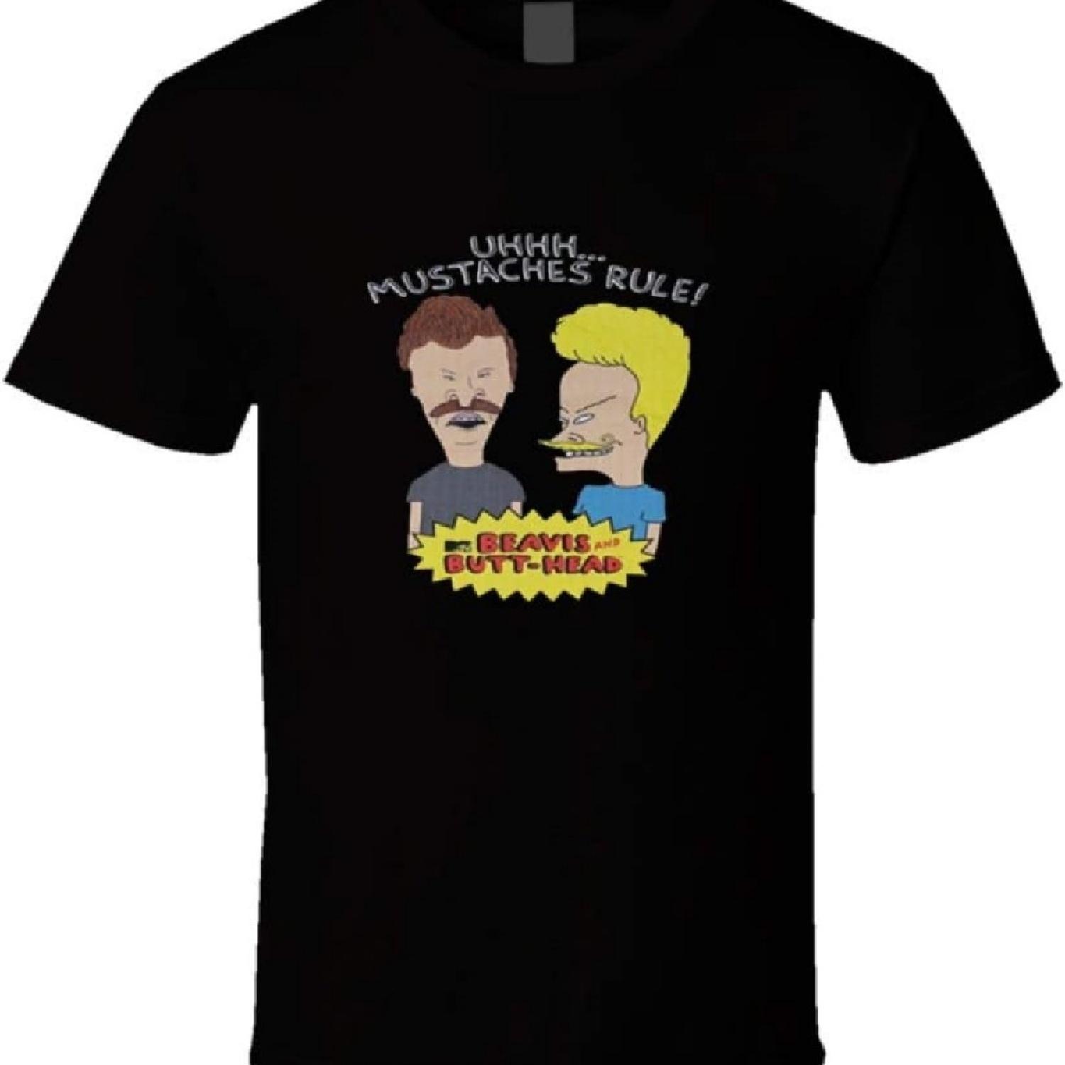 

Футболка «Вуса Бівиса та Батт-хеда рулять»_1 XXXXXL чорний