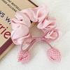 Tulip Large Intestine Hairband Head Rope Female Tie Ponytail Leather Tie Hair Rope Butterfly Knot Satin Sweet and Cute Headwear