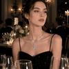 Sparkling Zircon Rhinestone Choker Water Drop Women Neck Jewelry Elegant Crystal Necklace  Gifts