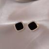 jewelry fashion Black Bowknot Cube Crystal Earring Square bow Earrings for Women Pretty gift
