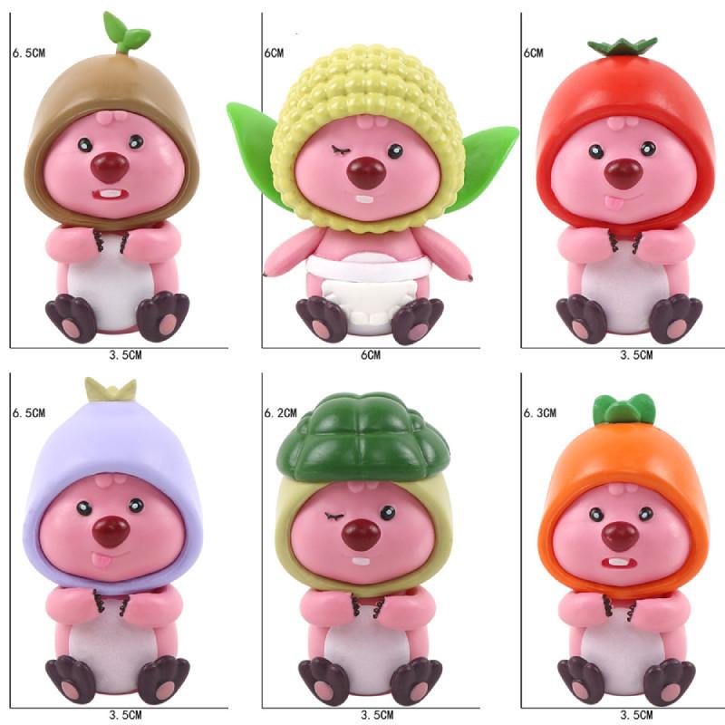 Loopy Foodie Biber PVC Figur Handgefertigt Auto Schreibtisch Ornament Mädchen Geschenk