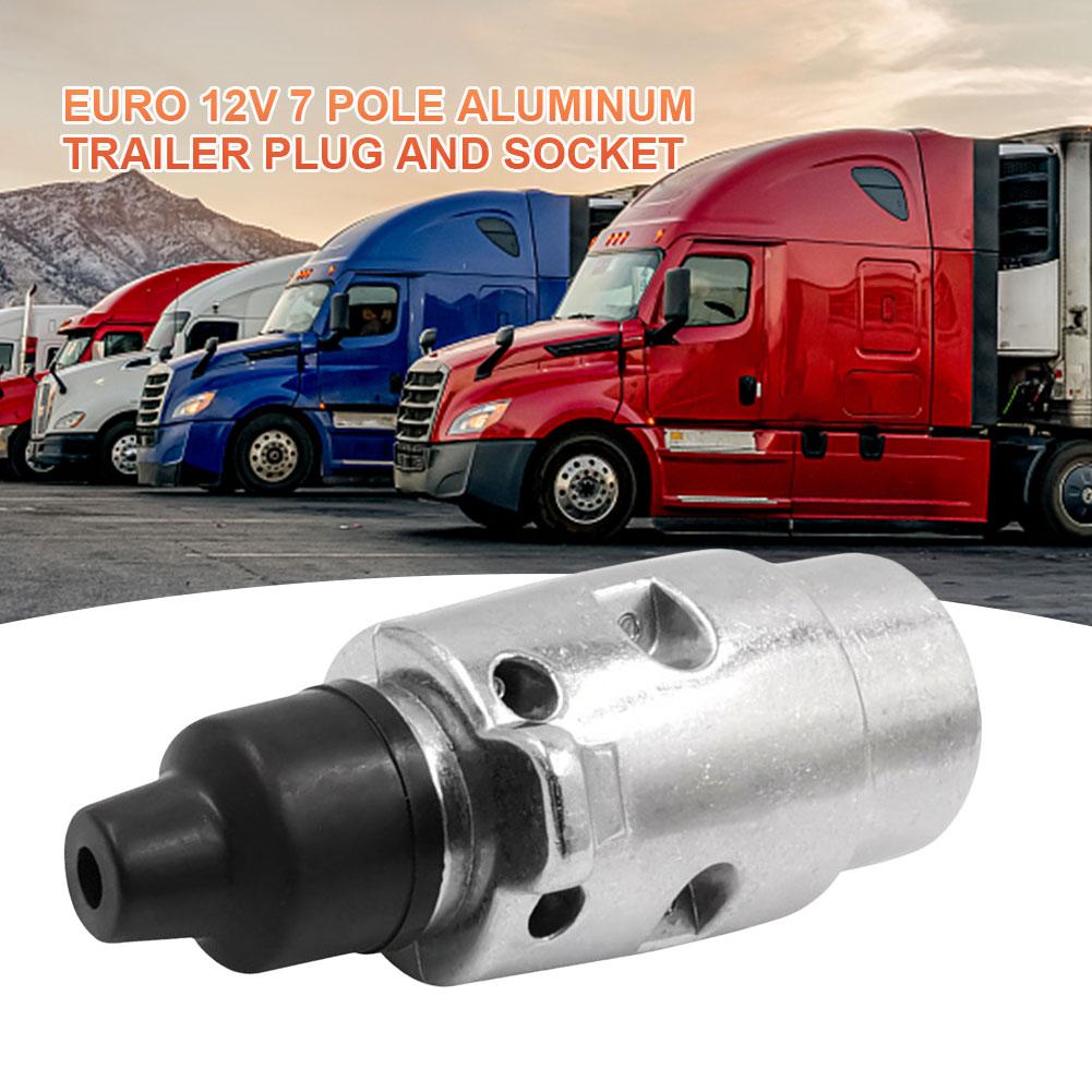 12V Towing Electric Connector Aluminium Alloy Trailer Automobile Plug Wiring Connector Adapter for Boats Caravan RV Truck