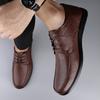 Quality New Men Shoes Breathable Flats Non Slip Business Footwear Fashion Versatile Leather Shoes Casual Comfort Male Low Shoes