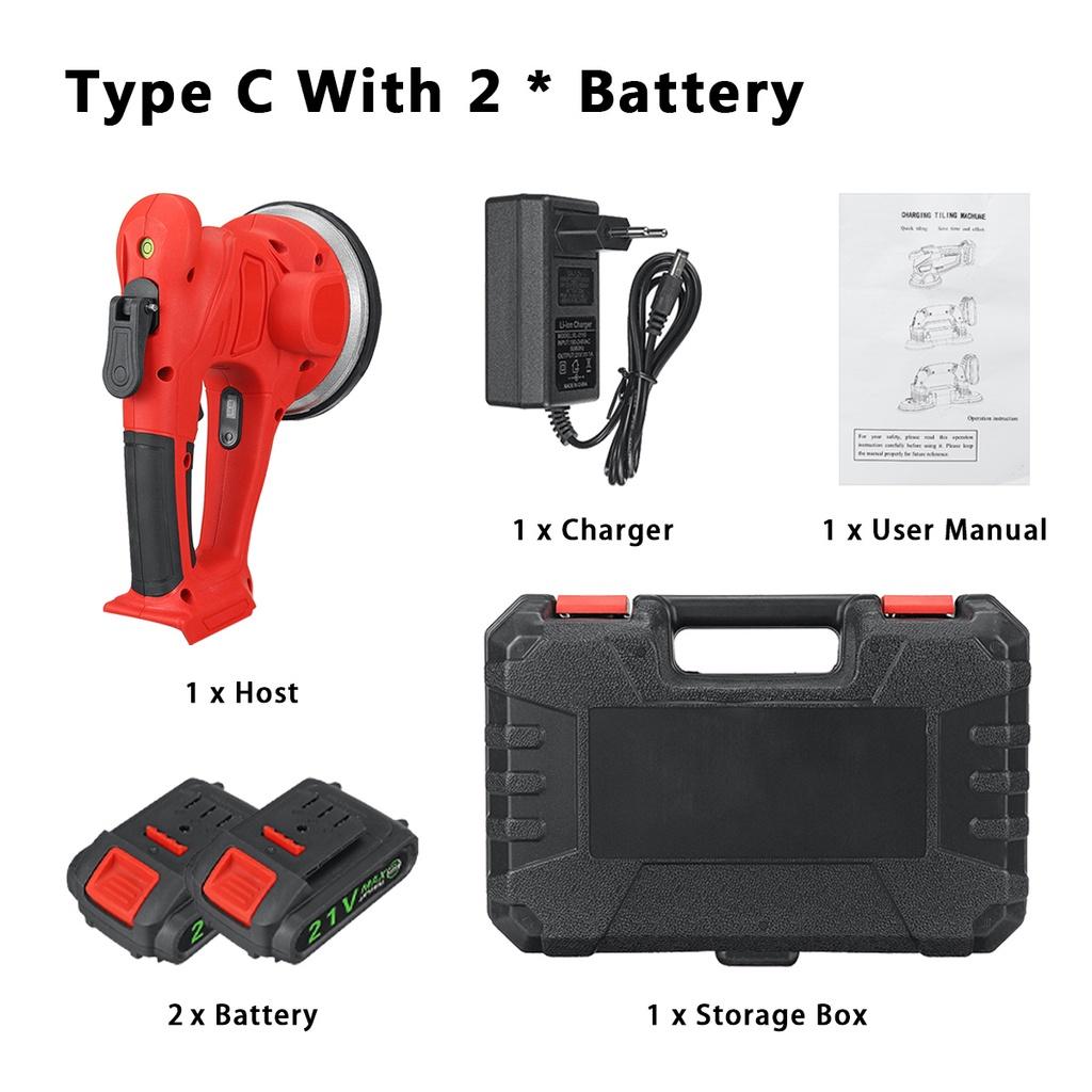 Portable Tile Vibrator Floor Plaster Machine Tile Laying 150kg with 21V Battery Automatic Leveling Tools for 120x120cm Tiles